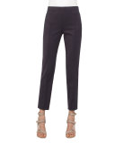 Pleated Fluid Crepe Pants, Navy