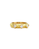 19k Gold & Harlequin Diamond Stack Ring