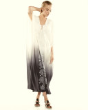 Embroidered V-Neck Caftan Coverup