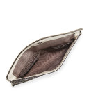 Leo Glitter Envelope Clutch Bag, Silver/Multi