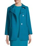 Pleated-Back Trench-Belt Topper, Bay