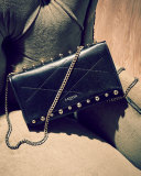 Sugar Small Pearls Wallet-on-Chain, Black