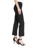 Onyx Flare-Leg Cropped Pants, Black