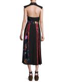 Python & Floral Printed Dress 