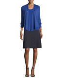 Textured Flirt Skirt, Japanese Violet, Petite