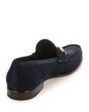 Mason Suede Gancini Loafer, Blue