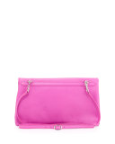 Metallic Edge Lambskin Envelope Clutch Bag, Rose