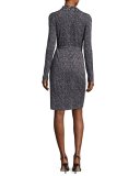 Jelsa Silk Jersey Faux-Wrap Dress