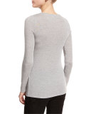 Crewneck Stretch-Knit Top