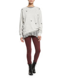 The Embroidered Star Sweatshirt, Heather Gray