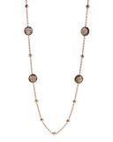 Rose Mini Lollipop Quartz Necklace, 37"L