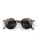 Shape #D Round Sunglasses, Blue Tortoise