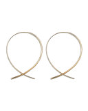 Fatale Large Upside Down Hoops with Diamonds
