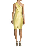 One-Shoulder Jacquard Sheath Dress, Daisy 