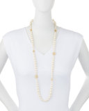Evie Long Pearly Necklace, 38"