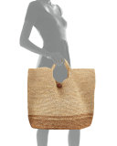 Tash Two-Tone Beach Tote Bag, Neutral