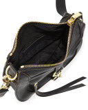 Leather Dog Clip Saddle Bag, Black