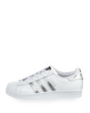 Superstar Original Fashion Sneaker, White/Silver