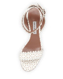 Leticia Eyelet Leather City Sandal, White