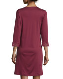 Moments Lace-Trim Sleepshirt, Red Plum