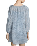 Achroite Paisley-Print Silk Dress