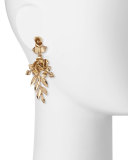 Rose and Leaf Vine Drop Earrings