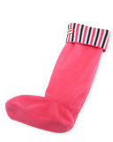 Deck Chair Striped Boot Sock, Bright Cerise/Black