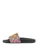 Pursuit Bengal-Print Canvas Sandal, Black