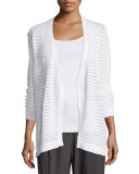 Boucle Shaped Cardigan, White 