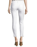 Le Skinny de Jeanne Crop Released-Hem Jeans, Lilac Blanc