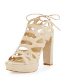 Wildcat Laser-Cut Suede Sandal