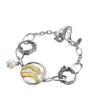 Dragon Pearl-Charm Link Bracelet