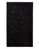 Tonal Skull-Print Beach Towel