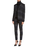 Stellan Striped Cigarette Pants, Gray