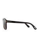 Kurt Acetate Aviator Sunglasses, Brown 