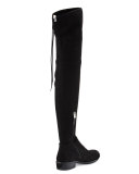 Paloma Suede Over-the-Knee Boot, Black