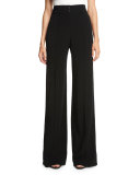 Debra High-Rise Wide-Leg Pants, Black