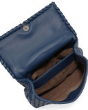Olimpia Medium Intrecciato Shoulder Bag, Cobalt Blue