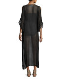 Show Stopper Embellished Caftan Maxi Tunic, Black