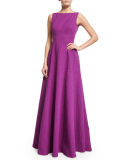 Sleeveless V-Back Gown