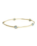 Five-Stone Bangle, London Blue Topaz