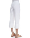 Seascape Button-Cuff Capri Pants