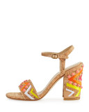 Both Embellished City Sandal, Natural