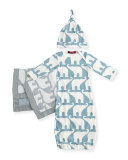 Small Elephant Suitcase Gift Set, Blue