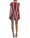 Compass Lace-Up Fit & Flare Dress