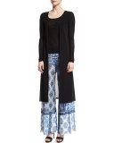 Sleeveless Tulle Shell, Black  