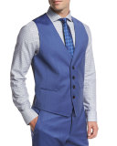 Wool Three-Piece Suit, Light Blue