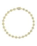 18K Yellow Gold Tennis Bracelet with Diamond Bezels