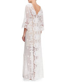 Karina Floral-Crochet Coverup Dress