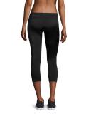 Shred Capri Performance Leggings, Black